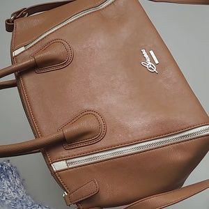 Guess Brown with White Straps Bag